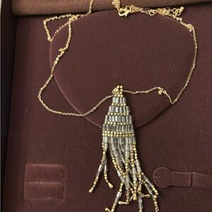 Elegant Gold and Silver Beaded Necklace